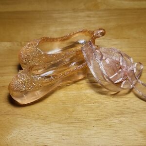 Elegant Pink Resin Slipper Ornament